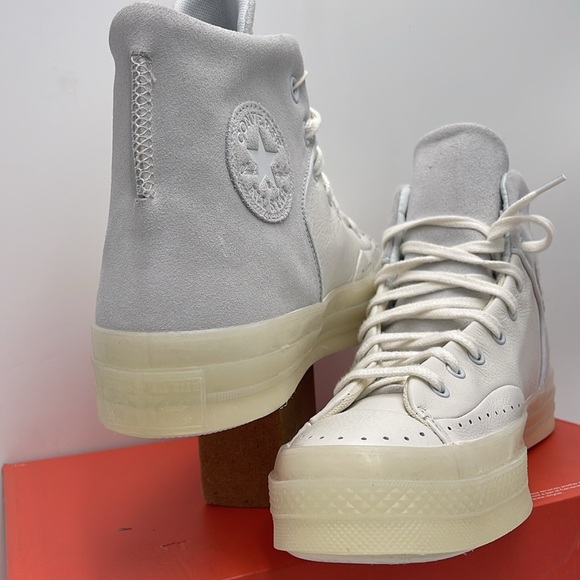 Converse WMNS CHUCK 70 MARQUIS HI VINTAGE WHITE/MOONBATHE A05620C Platforms - Picture 9 of 16